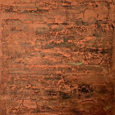 Sounds of the Earth -7, 30 x 30 cm, mixed media on canvas