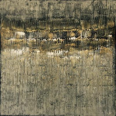 Volcanic Sands, 70 x 70 cm, mixed media on canvas