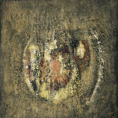 Origin of Life, 70 x 70 cm, mixed media on canvas