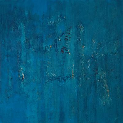 Celestial Vibrations, 90 x 90 cm, mixed media on canvas