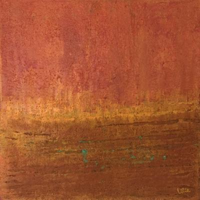 Métamorphose, 40 x 40 cm, mixed media on canvas