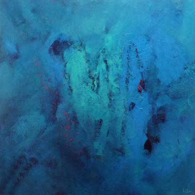 Mer du Sud, 80 x 80 cm, acrylic on canvas, framed