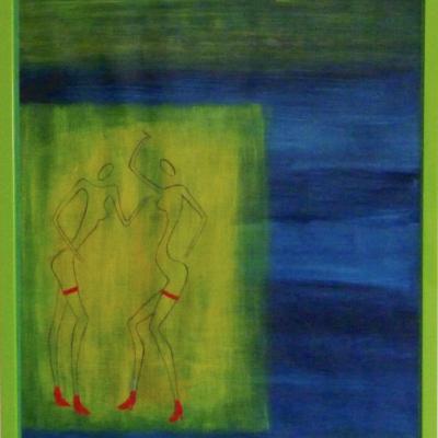 Ambiance latino, 70 x 50 cm, mixed media on canvas, framed